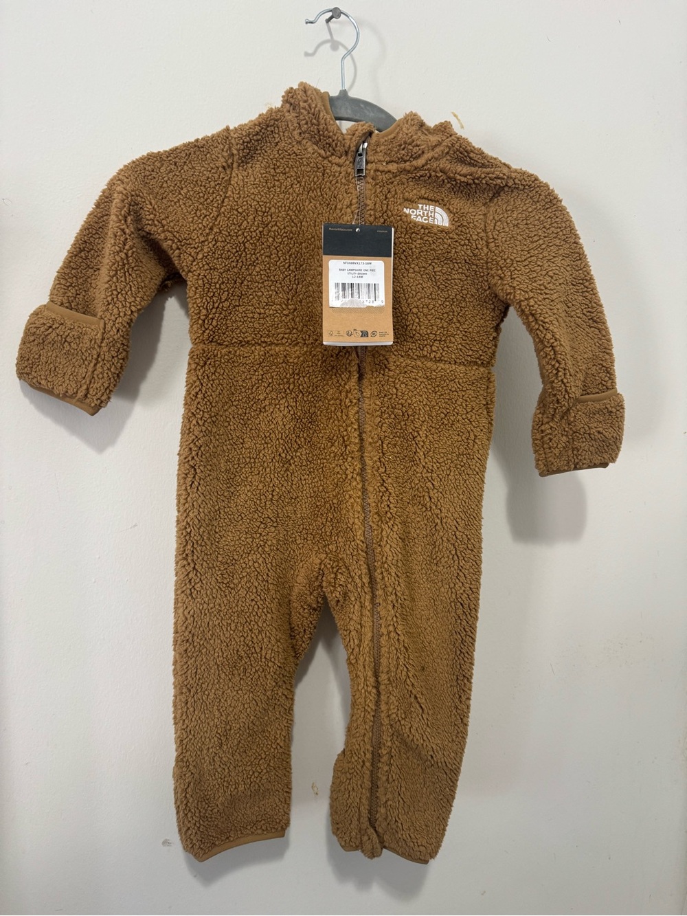 The North Face Toddler Brown Teddy Fleece One-Piece